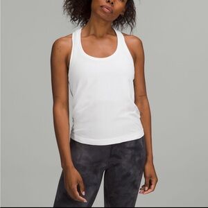 Lululemon Swiftly Tech Racerback Tank Top 2.0 Waist Length White Size 4